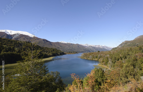 Patagonia landscape  mountains and lakes Nahuel Huapi National Park  San Carlos de Bariloche  Patagonia  Argentina