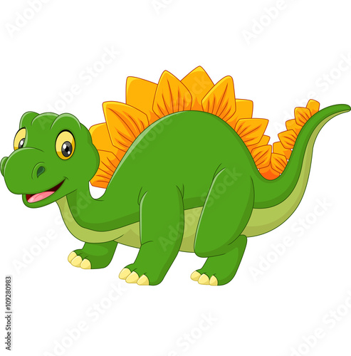 Fototapeta Naklejka Na Ścianę i Meble -  Cartoon happy dinosaur