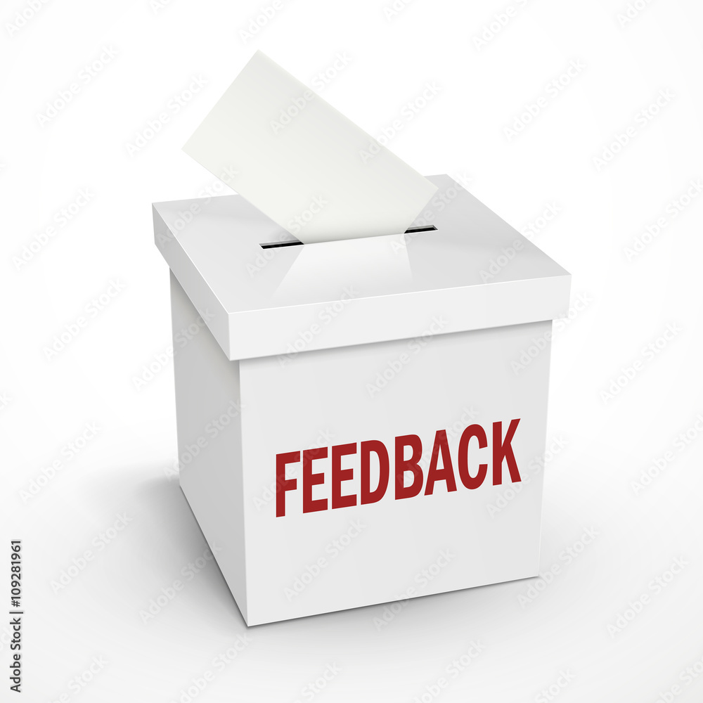 feedback word on the white box feedback word on the white box