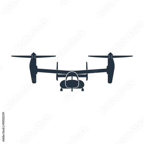 Tiltrotor helicopter front