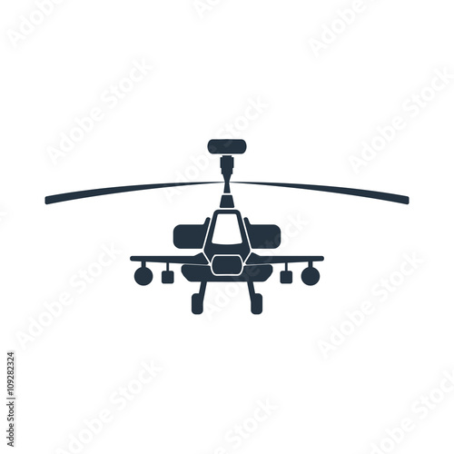 Attack helicopter front