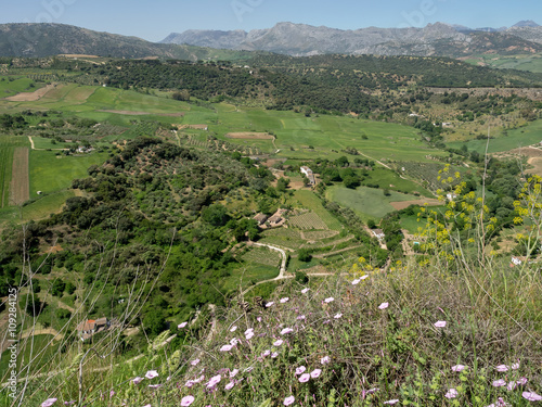 View of the countryside from Ronda Spain photo