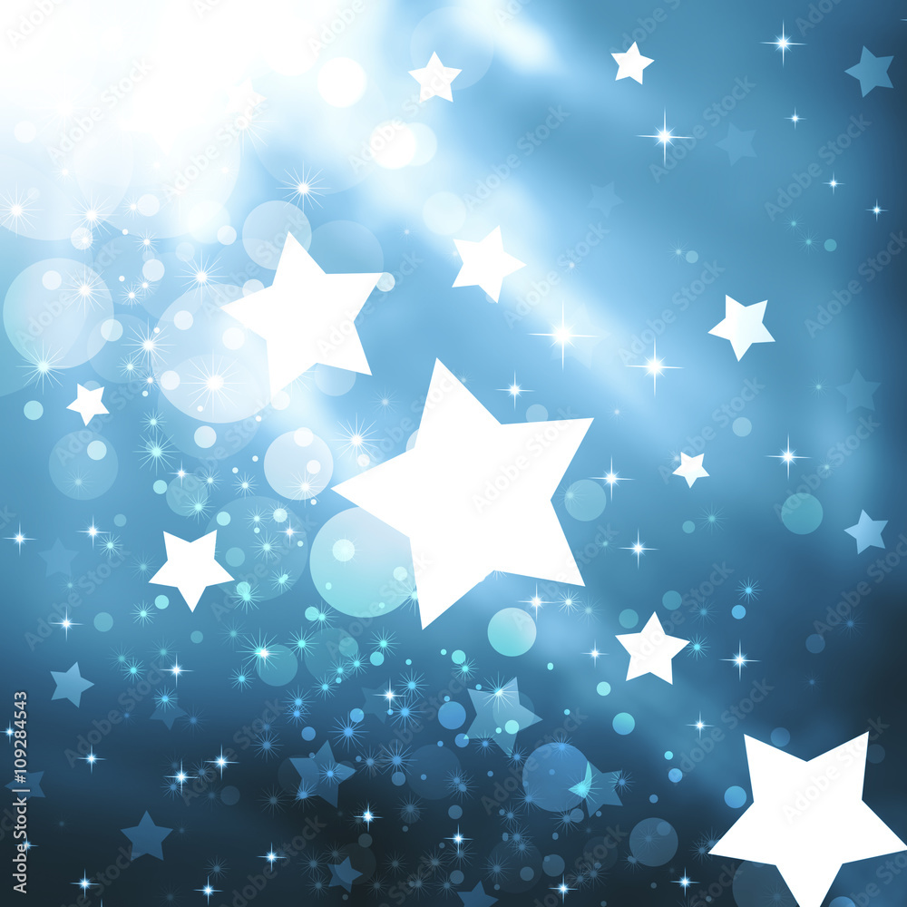 Festive dark blue Christmas background with stars