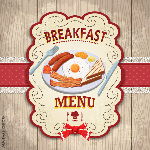 Vintage Breakfast poster design