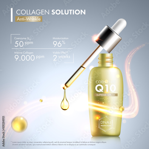 Coenzyme Q10 serum essence bottle