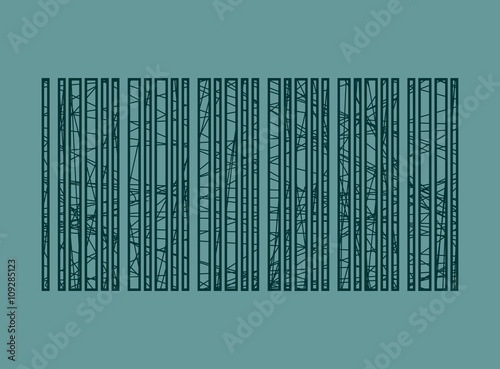 barcode pencil strokes painted
