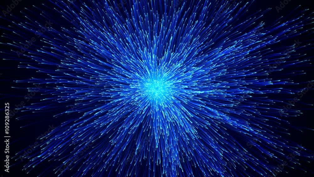 magical energy particles swarm. blue version.