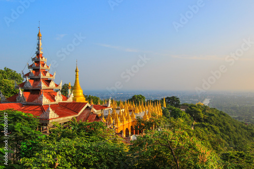 A panoramic view of Mandalay from the top of Mandalay Hill,Myanmar