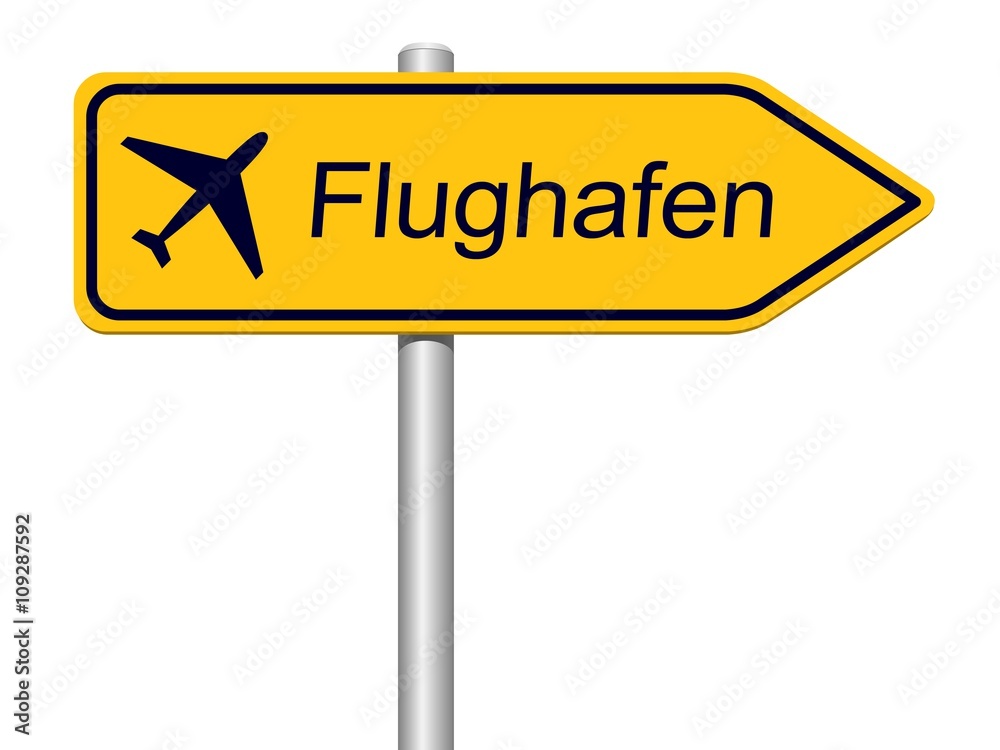 Wegweiser Flughafen. (G.) Wegweiser Flughafen. (G.)
