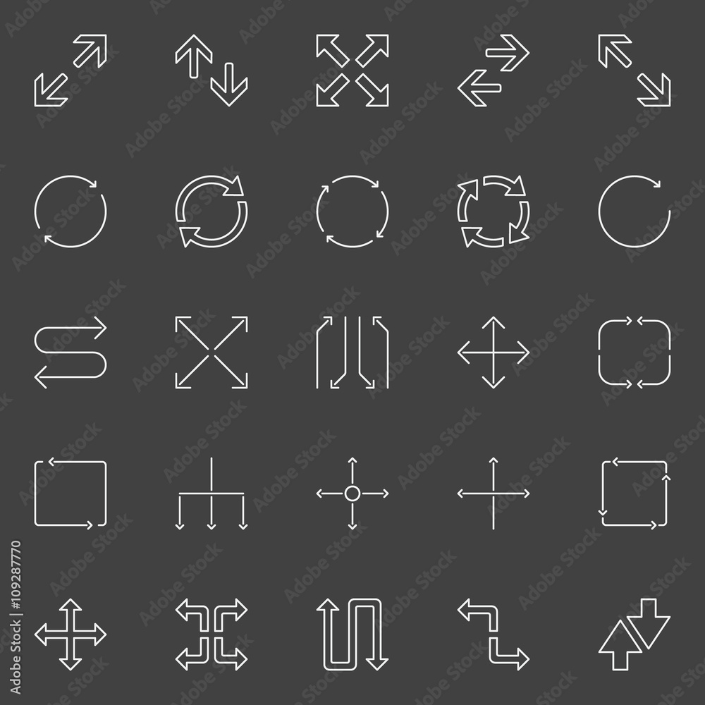 Vector arrows icons