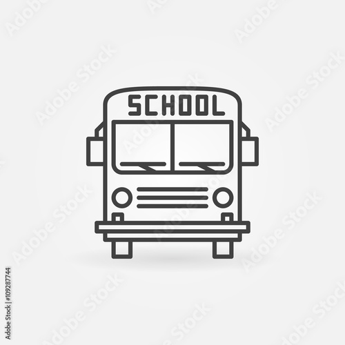 School bus vector icon