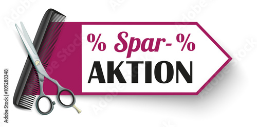 Red Marker Scissors Comb Sparaktion