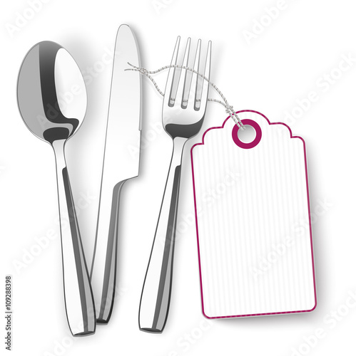 Fork Knife Spoon Price Sticker