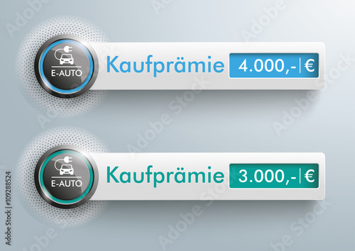 Button E-Auto Halftone Banners Kaufpraemie