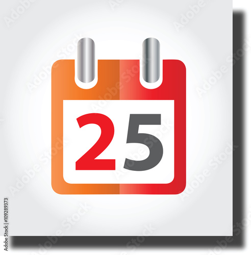 calendar 25th date icon