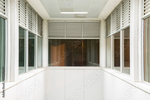 glass curtain wall and window in a modern building