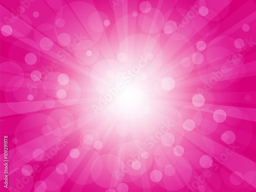 brightly pink background with rays