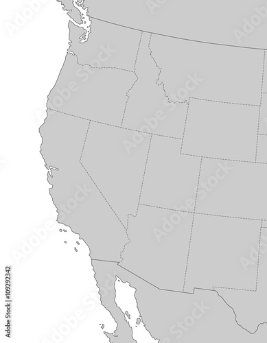 Westküste der USA in Grau