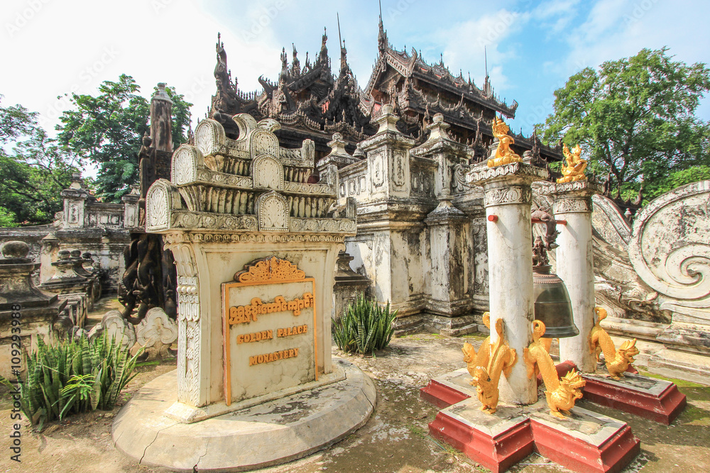 Shwenandaw Monastery(Golden Palace Monastery)historic Buddhist