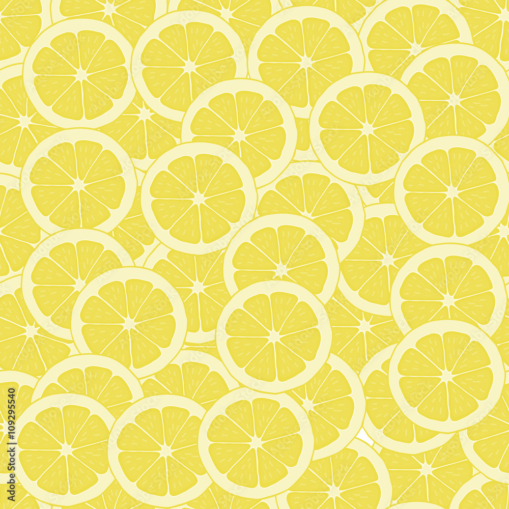 Seamless pattern background with slices of lemon. Seamless pattern background with slices of lemon.
