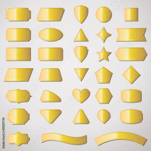 Vector set shapes and gold labels for message