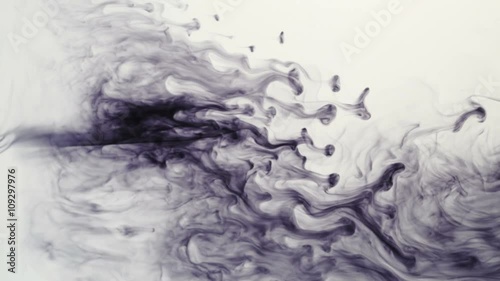 Ink squirting in water
