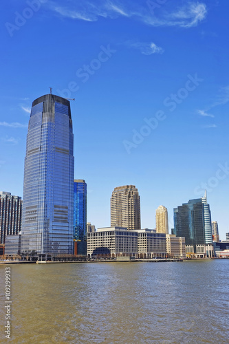 New Jersey skyline viewed from ferry boat