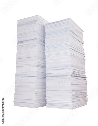 Two stacks of paper