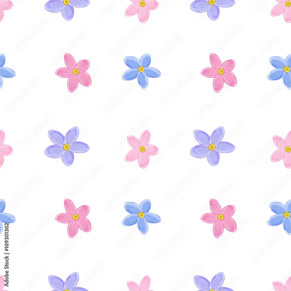 Seamless forget-me-not pattern Seamless forget-me-not pattern