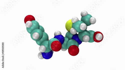 Animation of penicillin antibiotic