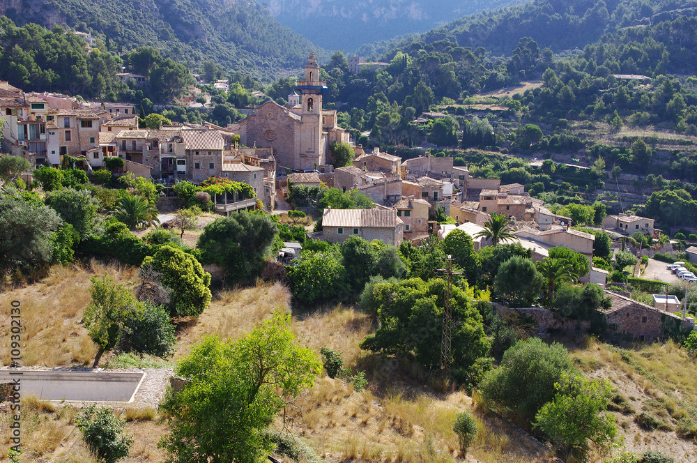 Valldemossa, Mallorca. Attractive rural town in the mountains of west Majorca, Spain.