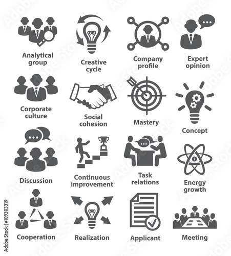 Business management icons. Pack 14.