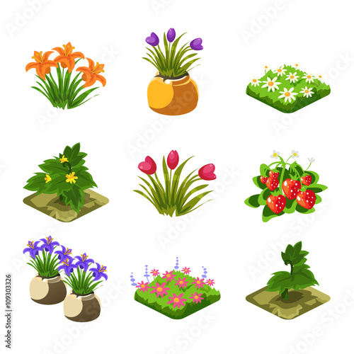 Flash Game Gardening Elements Set