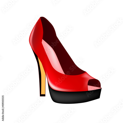 red shoe
