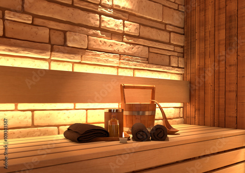 Wellness und Spa in der Sauna photo