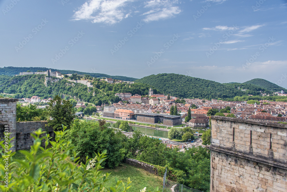 Besançon vue depuis le fort Beauregard, France