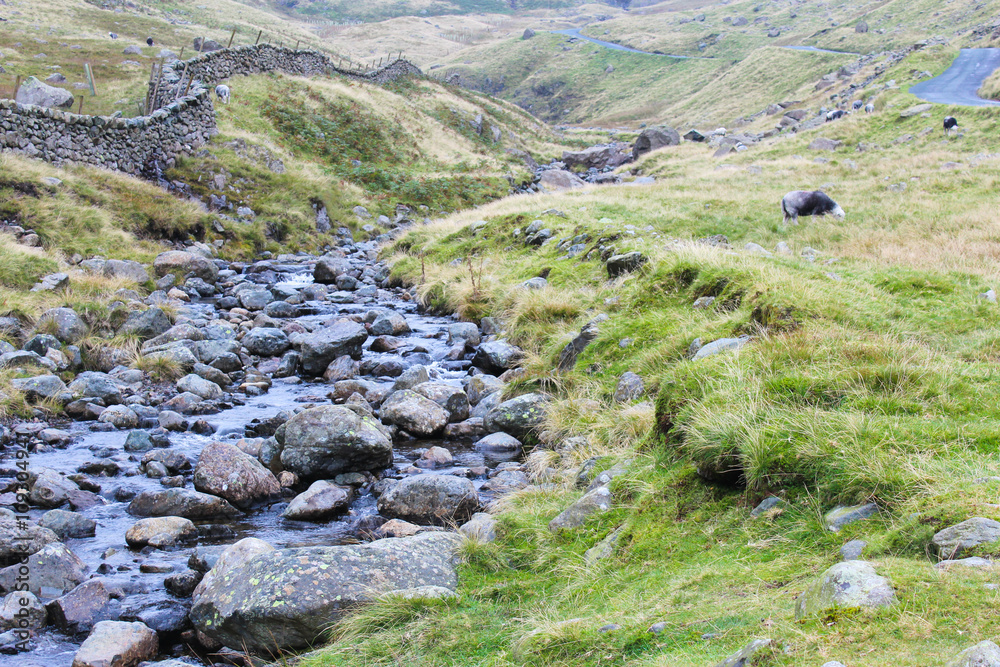 Hardknott Pass, Lake District, Cumbria, England Hardknott Pass, Lake District, Cumbria, England