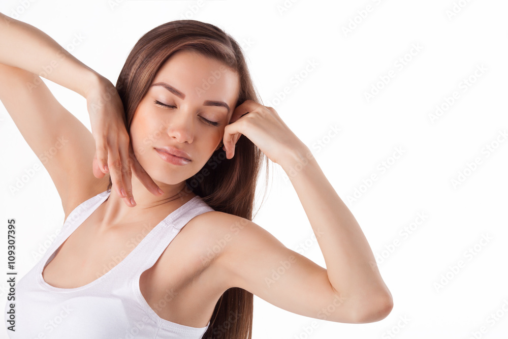beautiful woman with perfect skin. face portrait beautiful woman with perfect skin. face portrait