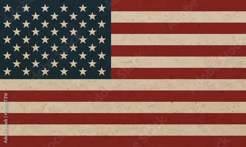 Grunge american flag background - Vector
