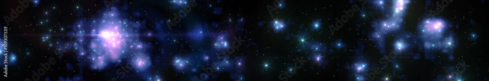 starry panorama, space nebula universe panorama, 3D rendering starry panorama, space nebula universe panorama, 3D rendering