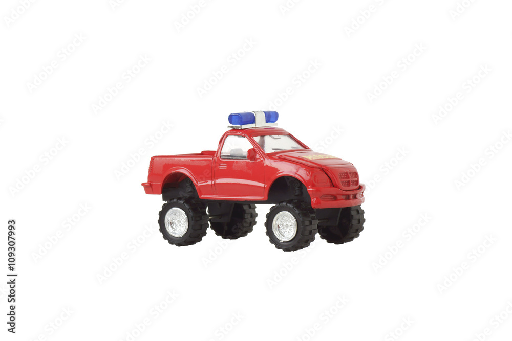 Toy car with a flashing light.