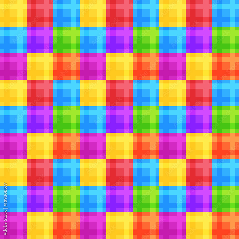 Colorful square seamless pattern
