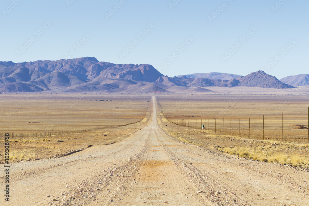 The D707, scenic road  through the Tiras mountains, Namibia