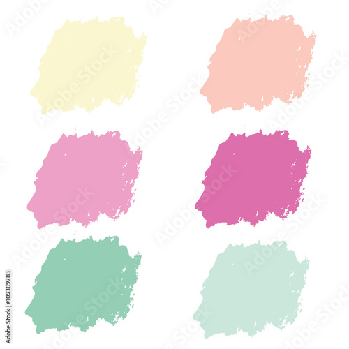 Water color 6 color pastel palette set for use in background or promotion or summer sale