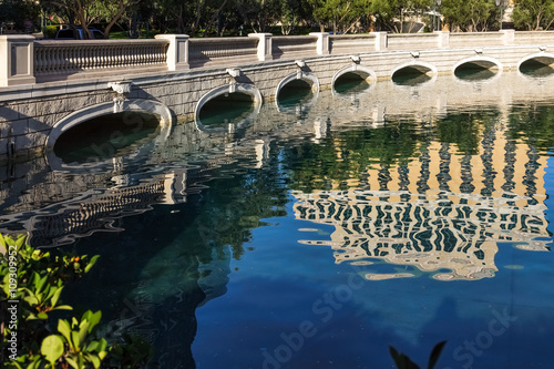 Photography Bridge over the Bellagio lake