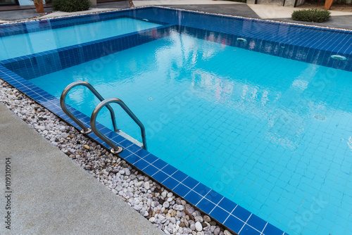 Hotel blue swimming pool