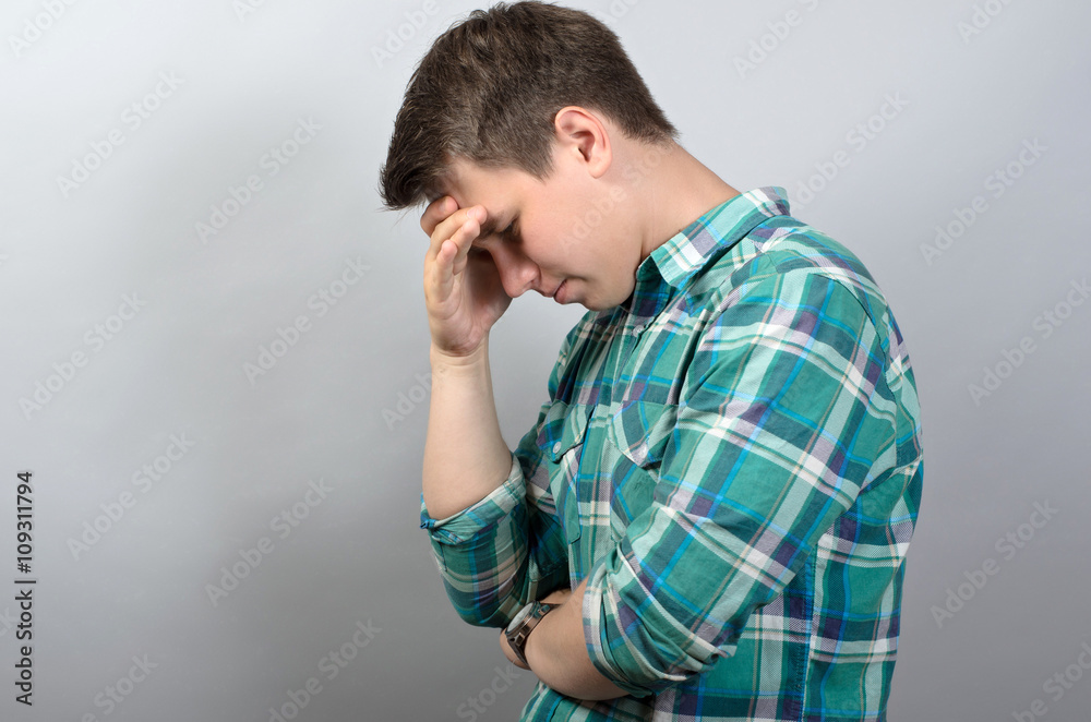 Young man with thoughtful expression Young man with thoughtful expression