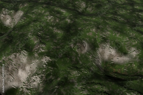 Landscape Mountain in Motion. Nice 3D Rendering
