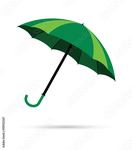 green umbrella rain background