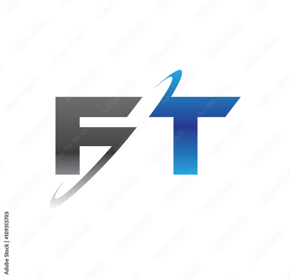ft initial logo with double swoosh blue and grey ft initial logo with double swoosh blue and grey